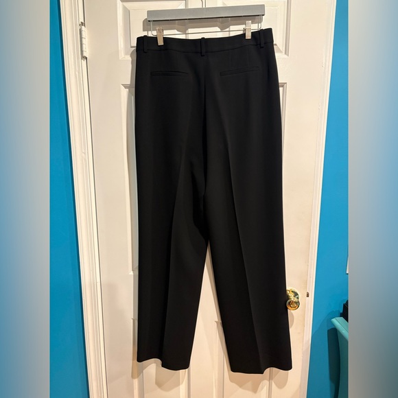 Theory Relax Wide Leg Pants trousers black sz 10 tall - Picture 4 of 8